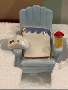 Lenox Profile Poppers Adirondack Beach Chair Popper fits Nora Fleming bases. NIB